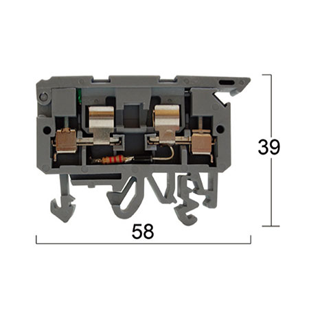 Zekering aansluitblok - HTF-1/LED 